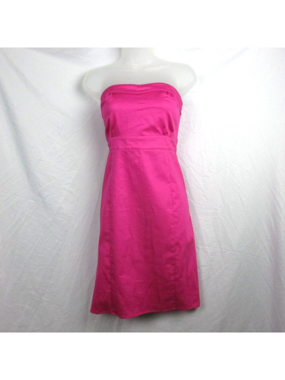 H&M Pink Strapless A-Line Dress 100% Cotton Womens Size 14 Romantic Party Casual